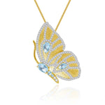 Collier Papillon Topaze Bleu Ciel - Vignette | Esprit Papillon