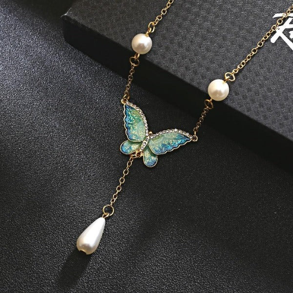 Collier Papillon Perle de culture